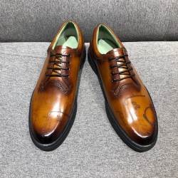 Luxury official website synchronizes Italian imported leather leather hand-polished Oxford shoes