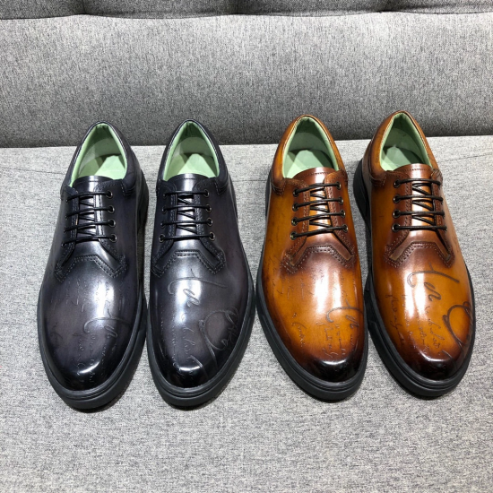 Luxury official website synchronizes Italian imported leather leather hand-polished Oxford shoes