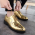 2022 Casual Leather Shoes Men superstar Brogues formal leather shoes oxford gold shoes lace-up hombres silver large size 47 ghn