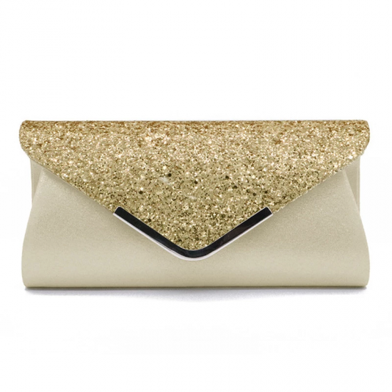 2022 High Quality PU Leather Women Lady Sequins Clutch Bag Evening Wedding Party Prom Handbag Purse Wallet Shinny Shoulder Bags