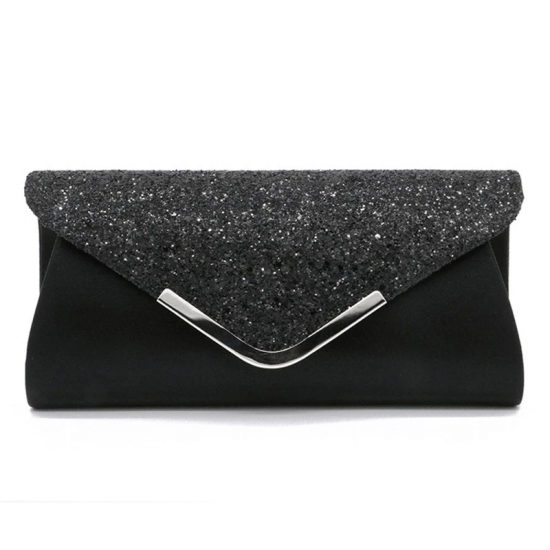 2022 High Quality PU Leather Women Lady Sequins Clutch Bag Evening Wedding Party Prom Handbag Purse Wallet Shinny Shoulder Bags