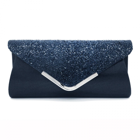 2022 High Quality PU Leather Women Lady Sequins Clutch Bag Evening Wedding Party Prom Handbag Purse Wallet Shinny Shoulder Bags